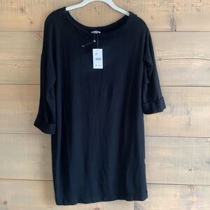 Splendid black dress 3/4 cuffed sleeves dress